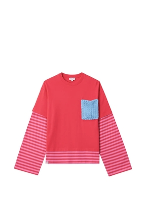 Charles Jeffrey Loverboy layered striped-sleeve T-shirt