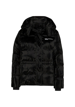 Karl Lagerfeld Jeans hooded puffer jacket - Black