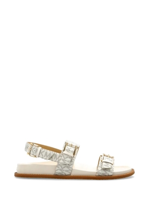 Michael Michael Kors logo-monogram buckle-strap sandals - Neutrals