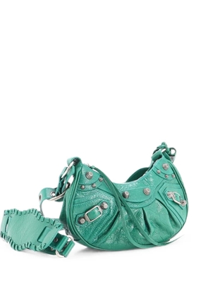 Balenciaga Pre-Owned Le Cagole Giant Studs Shoulder Bag Leather XS hobo bag - Green