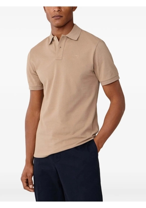 Hackett London embroidered-logo slim-fit polo shirt - Neutrals