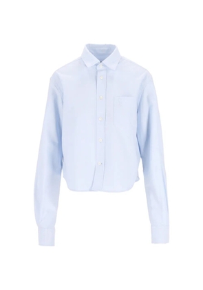 AMI Paris Ami de Coeur cropped shirt - Blue