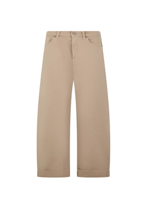 P.A.R.O.S.H. wide-leg turned-up trousers - Neutrals