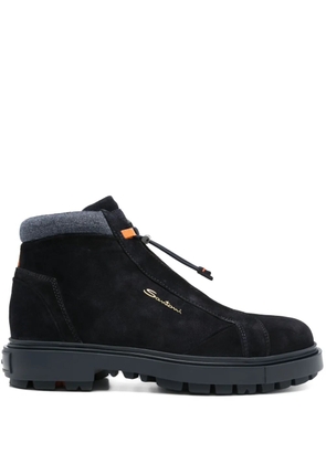 Santoni suede boots - Blue