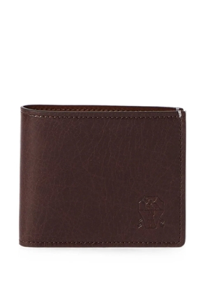 Brunello Cucinelli brushed leather wallet - Brown