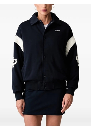 GUESS USA logo-embroidered bomber jacket - Blue