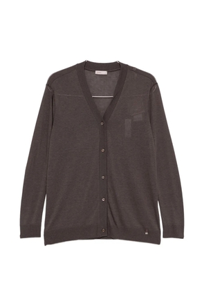 Herno V-neck button-up cardigan - Brown