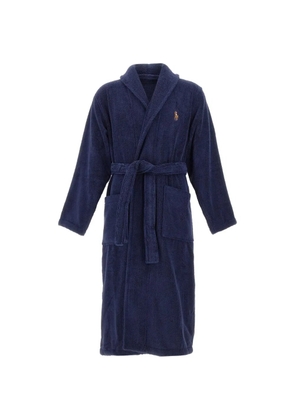 Polo Ralph Lauren embroidered-logo kimono-style bathrobe - Blue