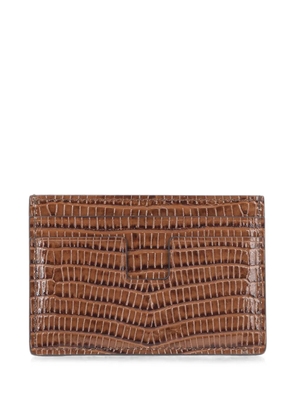 TOM FORD printed tejus T Line classic card holder - Brown