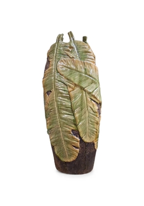 ENZO DE GASPERI leaf-detail floor vase - Green