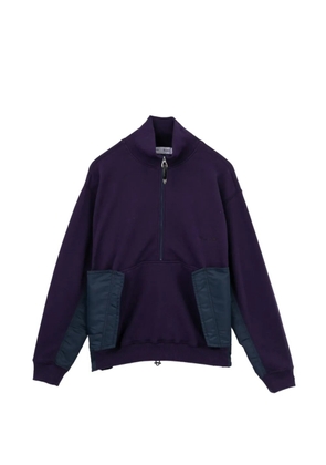 Toga panelled quarter-zip sweater - Purple