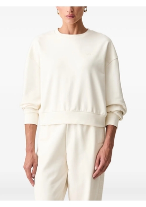 GUESS USA logo-embroidered crew-neck sweatshirt - Neutrals
