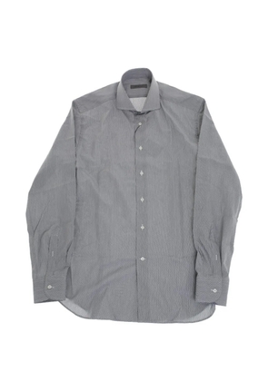 Corneliani striped long-sleeve shirt - Black