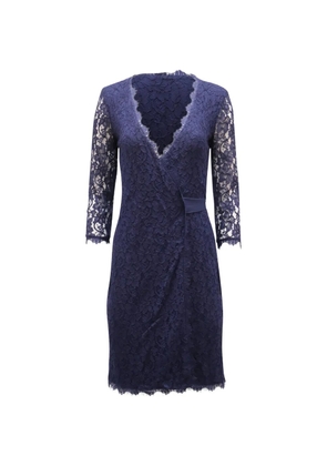 Diane Von Furstenberg Vintage lace wrap dress - Blue