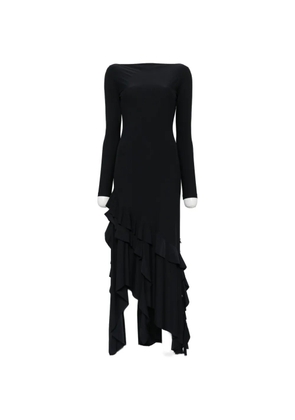 Love Moschino ruffled asymmetric dress - Black