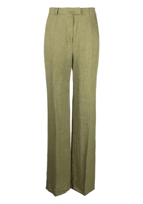 'S Max Mara straight-leg tailored linen trousers - Green