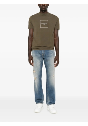 Karl Lagerfeld logo-print crew-neck cotton T-shirt - Green
