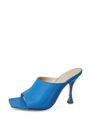Magda Butrym square-toe leather sandals - Blue