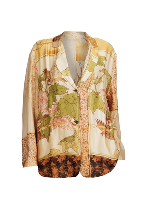 Masnada floral-print patchwork jacket - Neutrals