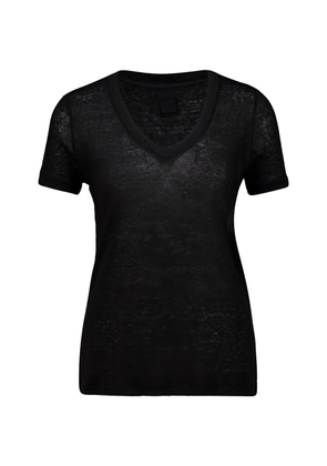 120% Lino V-neck T-shirt - Black