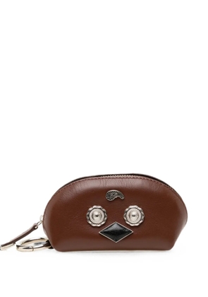 Toga embellished leather coin purse - Brown