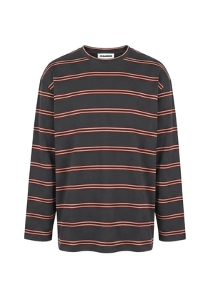 Jil Sander striped long-sleeve T-shirt - Grey