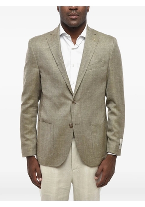Corneliani herringbone single-breasted blazer - Neutrals