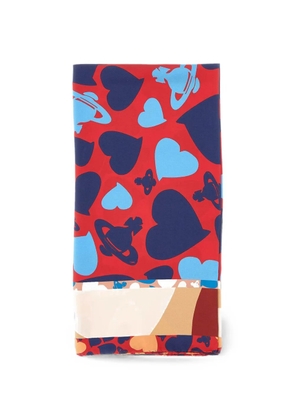 Vivienne Westwood Hearts and Orbs scarf - Red