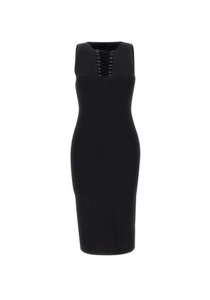 kaos lace-up knitted midi dress - Black
