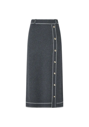 LIU JO midi skirt in silk blend - Grey