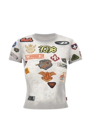Diesel patch-print T-shirt - Grey