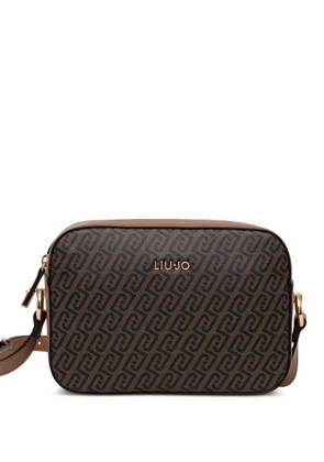LIU JO medium monogram crossbody bag - Brown