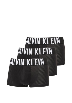 Calvin Klein logo-waistband pack trunks (set of three) - Black