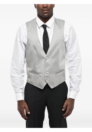 Corneliani satin-finish welt-pocket waistcoat - Grey