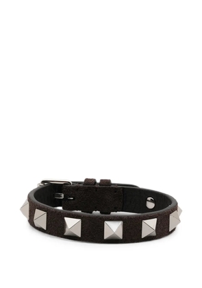 Valentino Garavani Rockstud suede bracelet - Brown