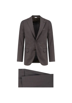 Boglioli single-breasted virgin wool suit - Brown