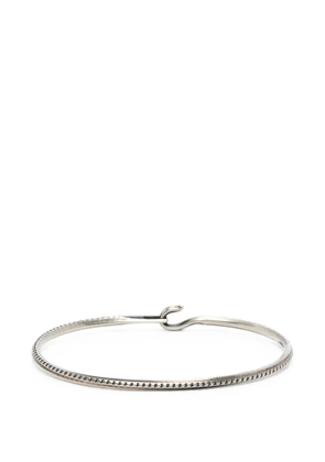 WERKSTATT:MÜNCHEN Rope hook-fastening bangle bracelet - Silver