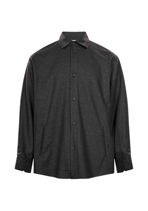 DARKPARK micro-check button-up shirt - Grey