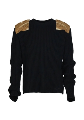 Valentino Garavani shoulder-patch sweater - Black
