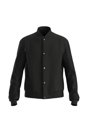 BOSS water-repellent jacket with monogram-pattern sleeves - Black