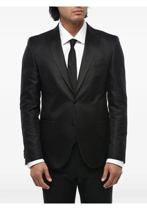 Corneliani silk jacquard blazer - Black