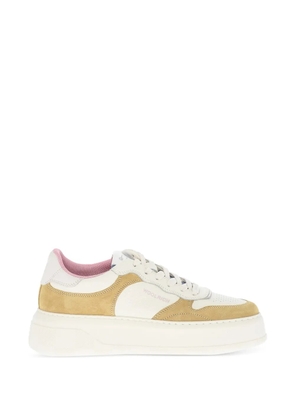 Woolrich hammered-leather suede sneakers - White