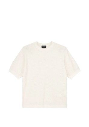 Emporio Armani chevron jacquard knit sweater - Neutrals