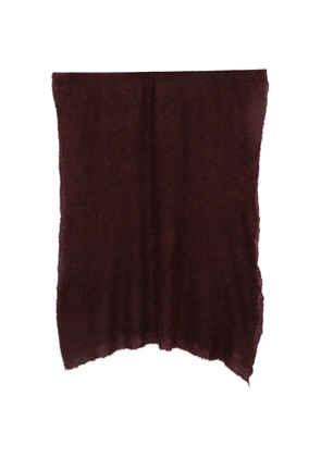 Faliero Sarti Edel raw-edge knitted scarf - Red