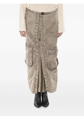 Y/Project maxi cargo denim skirt - Neutrals