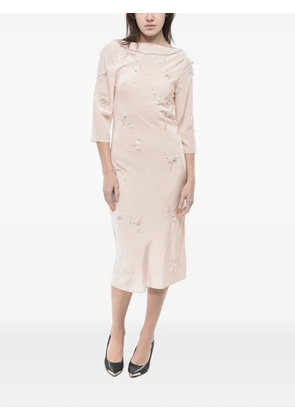 Bernadette sequin-embellished faux-pearl midi dress - Pink