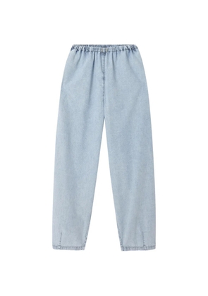 American Vintage logo-print elasticated jeans - Blue