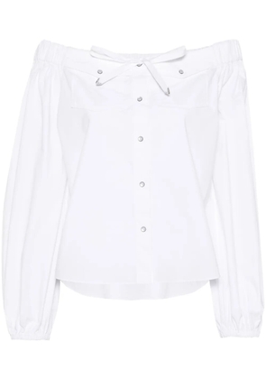 Dorothee Schumacher off-shoulder poplin shirt - White