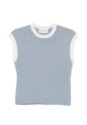 BOMPARD contrast-trim cashmere vest - Blue