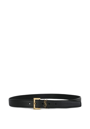 Saint Laurent logo plaque belt - Black